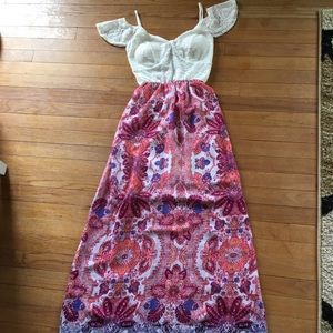 Gorgeous full length flower dress